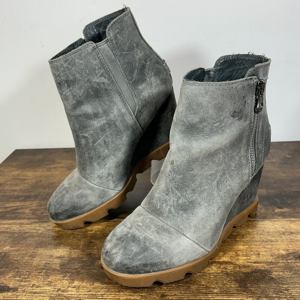 Sorel Women's Joan Uptown Zip Bootie Boot Leather Sz 7
